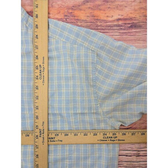 Patagonia Mens Organic Cotton Blue Plaid Shirt XL - Picture 8 of 8